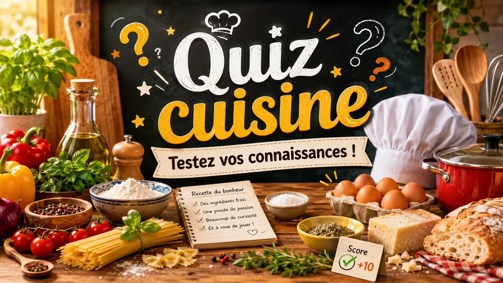 Illustration du sondage : À vos fourneaux : Quiz testez vos connaissances en cuisine !